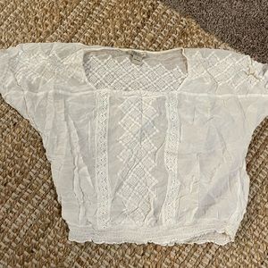 Lucky Brand scrunched white shirt